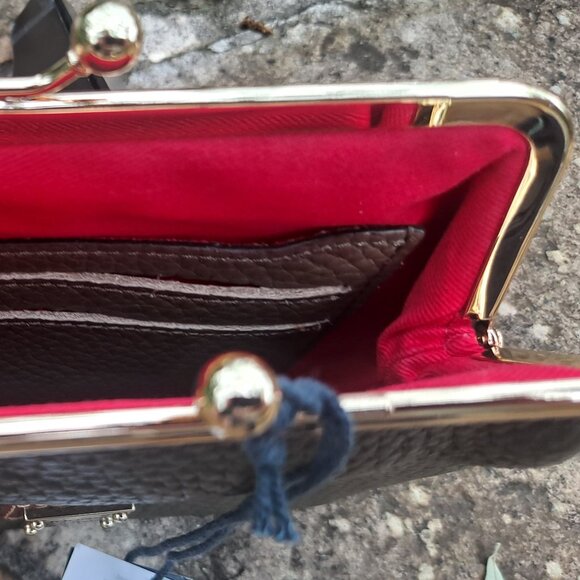 Dooney & Bourke Olive Pebble Leather Kisslock Coin Purse (NWT) - Picture 10 of 10